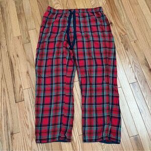 Victoria Secret Plaid Pajama Pants Red Black Lounge Sleepwear Size L